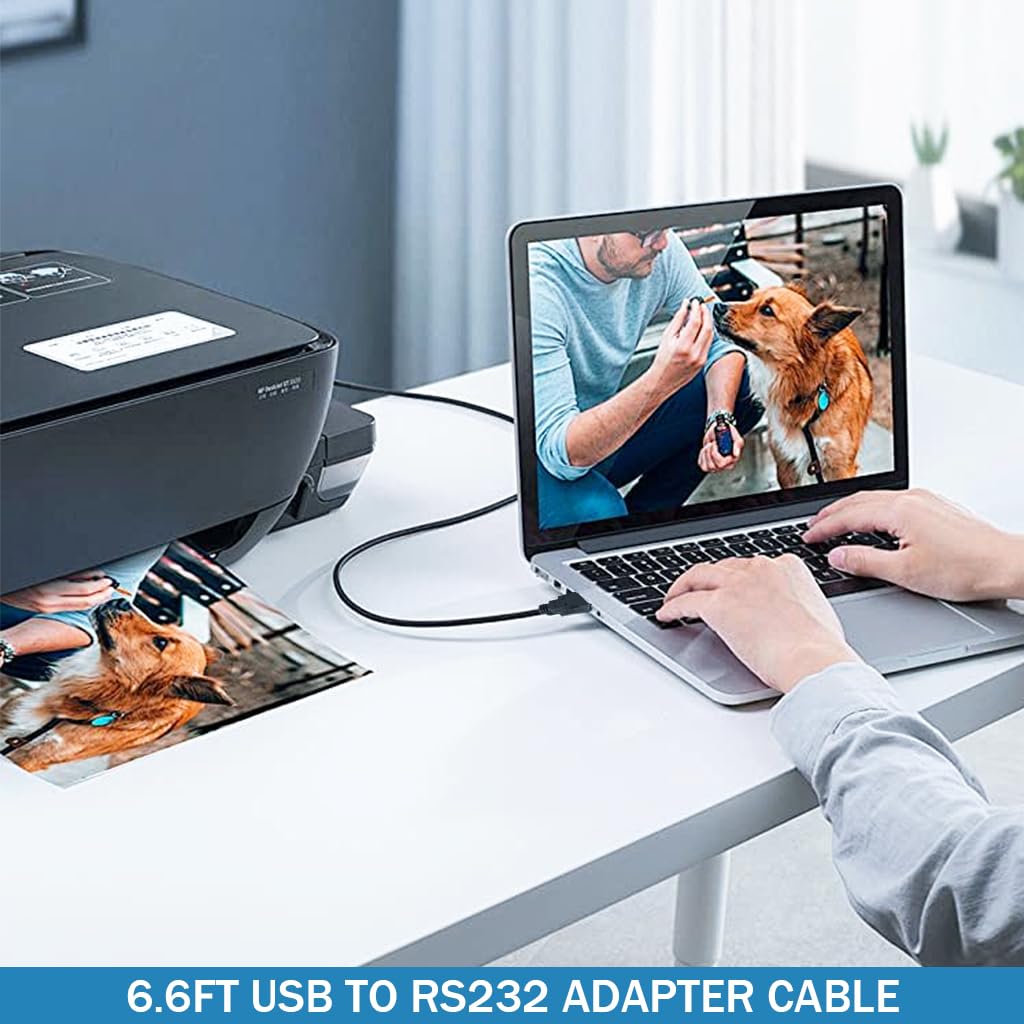 ZORBES USB to RS232 Adapter Cable for Printer 6.6Ft USB to RS232 Connection Cable Universal USB to RS232 Cable for Laptop, Desktop, Printer, Cash Registers ZORBES USB to RS232 Adapter Cable for Printer 6.6Ft USB to RS232 Connection Cable Universal USB to RS232 Cable for Laptop, Desktop, Printer, Cash Registers